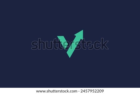 letter v with arrow logo icon design vector design template inspiration