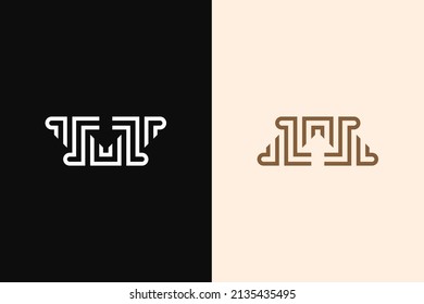 Letter A or V Arrow Logo. Vector Design.