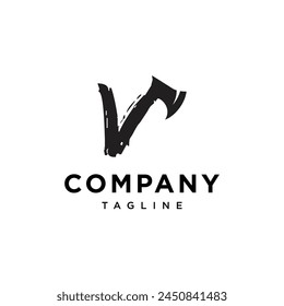 Letter V Axe Logo icon vector template.eps