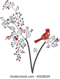 letter v with bird