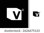 Letter V With Box Logo