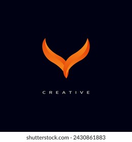 Letter V With Bubble, Initial Letter Logo For Your Company Name, Alphabet Logo Template Ready For Use, Modern Initial Logo
