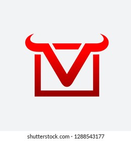 Letter V Bull