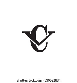 letter V and C monogram logo