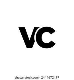 Buchstaben V und C, VC-Logo-Design-Vorlage. Minimaler anfänglicher Monogramm-Logotyp.