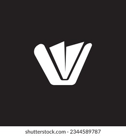 diseño de icono del logotipo de la tarjeta V de letra.