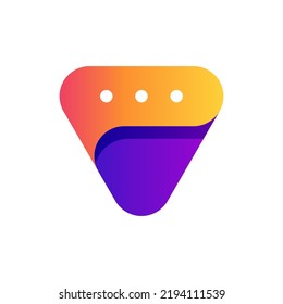 Letter V chat logo design