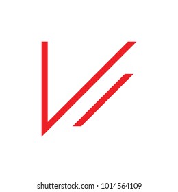 letter v check mark arrow logo vector