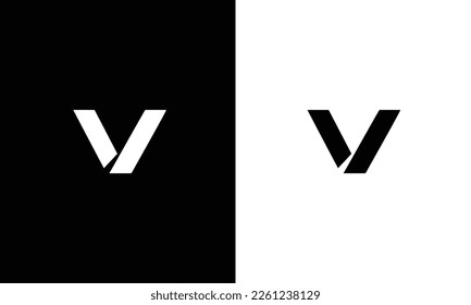 Letter V with Check Mark. Creative Minimal luxury emblem design. Universal elegant icon. Premium