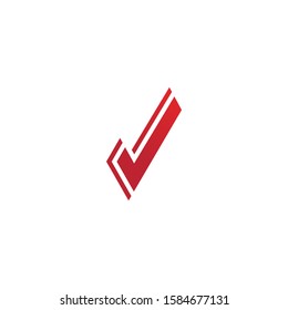 letter V check mark logo icon design template elements-vector