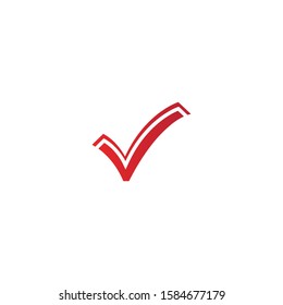 letter V check mark logo icon design template elements-vector