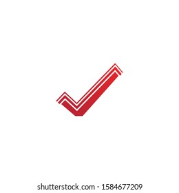 letter V check mark logo icon design template elements-vector