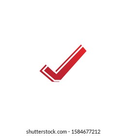 letter V check mark logo icon design template elements-vector