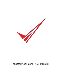 letter V check mark logo icon design template elements-vector