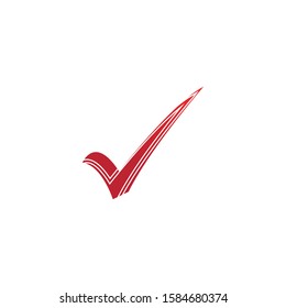 letter V check mark logo icon design template elements-vector