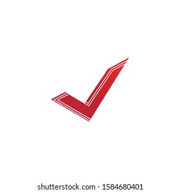 letter V check mark logo icon design template elements-vector