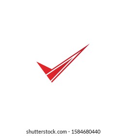 letter V check mark logo icon design template elements-vector