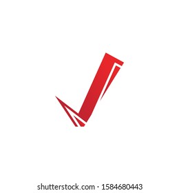 letter V check mark logo icon design template elements-vector
