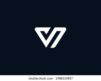 Letter V check mark logo design element