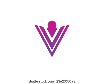 Letter V with check mark logo icon design template elements