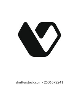 Letra V con marca de verificación icono de diseño de Plantilla Elementos