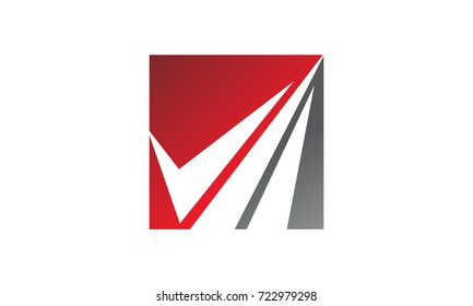 Letter V Check Mark Logo 