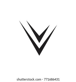 letter v check mark logo vector