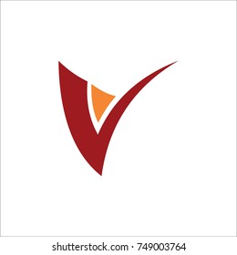 letter v checklist logo