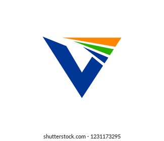 Letter "V" Checkmark Logo Template