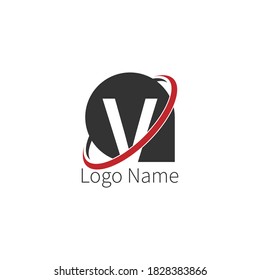 Letter V circle icon Logo, design letter + icon circle concept illustration