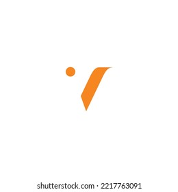 Letter V with Circle Logo Design