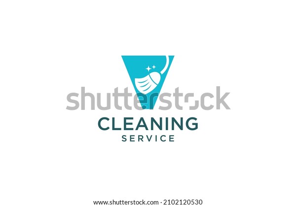 Letter V for cleaning clean service\
Maintenance for car detailing, homes logo icon\
vector.
