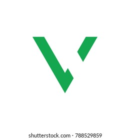 letter v clear abstract design logo vector 