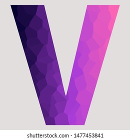 Letter V with colorful gradient