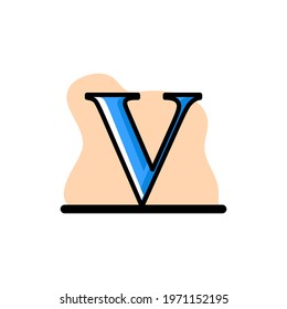 Letter V Conceptual Icon Vector Illustration Design eps10