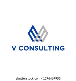 Letter V Consulting Advisory Management Logo Stock Vector (Royalty Free ...