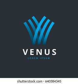 letter V corporate logo design template
