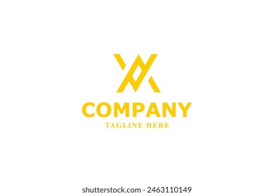 letra a v correcta logotipo mínimo