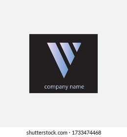 Buchstabe V kreatives Logo für die schwarze Vektor Design Background Firma.