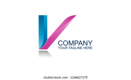 Letter V creative logo design template with modern style and colorful, can be used for several purposes like business card, web icon, print templates, creative apps illustration 