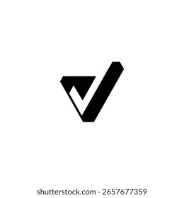 Letra V design de logotipo criativo Ideia