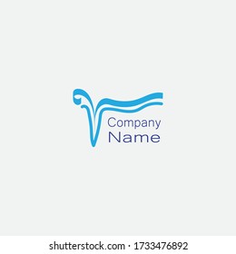 letter V creative logo for water design vector illustration companies.
