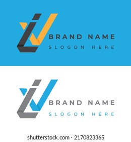 Carta V y I creativo y profesional de tipo de letra libre logotipo minimalista para la identidad de marca y para la empresa
