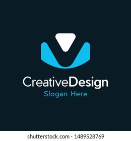 Letter V Creative Technology Business Design