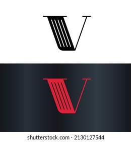 Letter V Creative Unique Modern Vector Logo Design