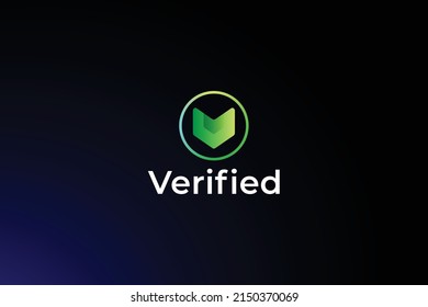 Letter V creative verified logo