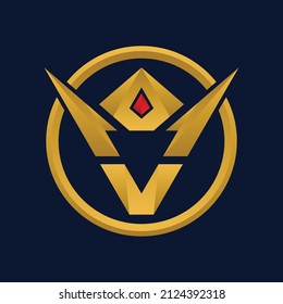 Letter V Crown Creative Logo Design