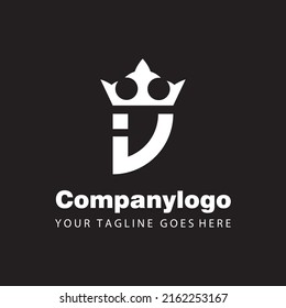 letra V diseño de monograma de la corona para la compañía del logotipo