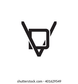 letter V and D monogram logo black
