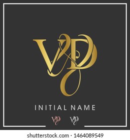 Letter V & D VD logo initial vector. Initial letter luxury logo.